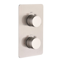 Термостат для душа Boheme Сell 134-2-NB (со скрытой частью) никель фото 