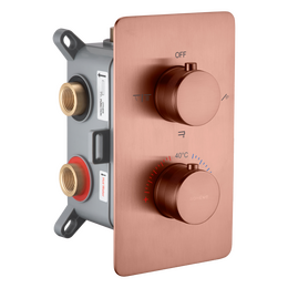 Термостат для ванны Boheme Сell 134-3-CB (со скрытой частью) брашированная медь фото 