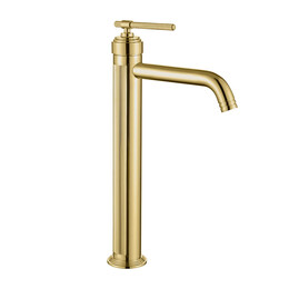 Смеситель для раковины высокий Boheme Eterna 172-G, золото фото 