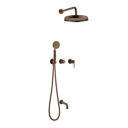 Душевая система для ванны Boheme Eterna 174-2-BRB (со скрытой частью) бронза брашированная фото 