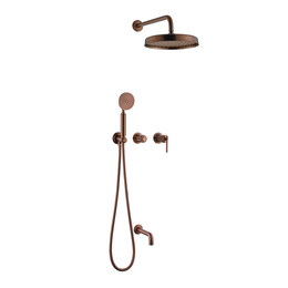 Душевая система для ванны Boheme Eterna 174-2-CB (со скрытой частью) медь брашированная фото 
