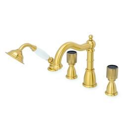 Смеситель для ванны Boheme Royal Cristal 391-Royal/CRST black, бронза фото 