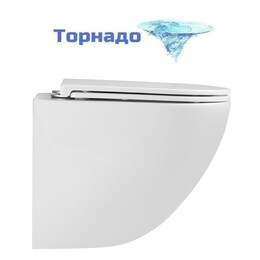 Унитаз подвесной безободковый Vincea Bien VT1-56TFS с ультратонкой крышкой микролифт (Система смыва торнадо) фото 