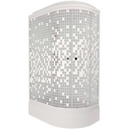 Душевая кабина Тритон Коралл 120x80 см L Щ0000061819, белый/мозаика фото 