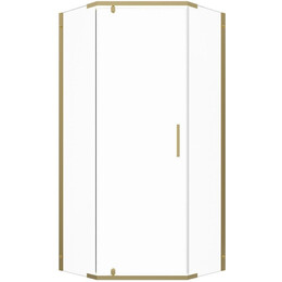 Душевое ограждение Triton Дека 100x100 см Щ0000073928, золото/прозрачное фото 