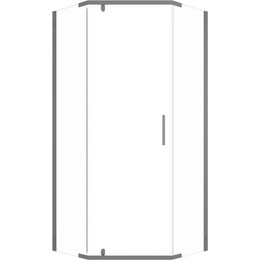 Душевое ограждение Triton Дека 100x100 см Щ0000073930, графит/прозрачное фото 