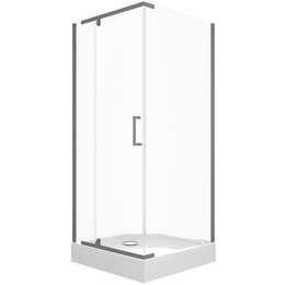 Душевое ограждение Triton Терра 90x90 см Щ0000073935, графит/прозрачное фото 