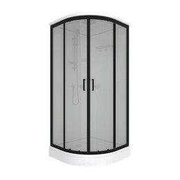 Душевая кабина Тритон Прайм 90x90 см Щ0000076117, чёрный/матовое фото 