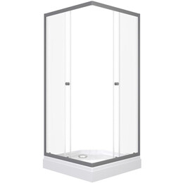 Душевое ограждение Triton Вента 100x100 см Щ0000079307, графит/прозрачное фото 