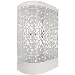 Душевая кабина Тритон Коралл 120x80 см R Щ0000061820, белый/мозаика фото 