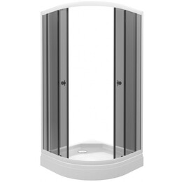 Душевое ограждение Triton Грэй 90x90 см Щ0000066464, белый/тонированное фото 