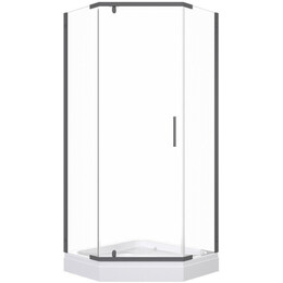 Душевое ограждение Triton Дека 90x90 см Щ0000073925, графит/прозрачное фото 