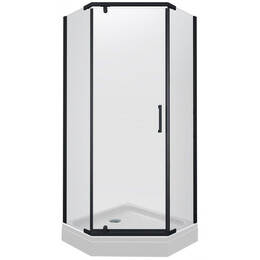 Душевое ограждение Triton Дека 100x100 см Щ0000062933, чёрный/прозрачное фото 