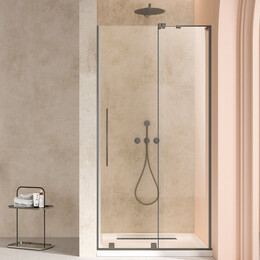 Душевая дверь Vincea Walk-In 120 см VDS-4WSL120CLGM-R (стекло 8 мм) вороненая сталь/прозрачное фото 