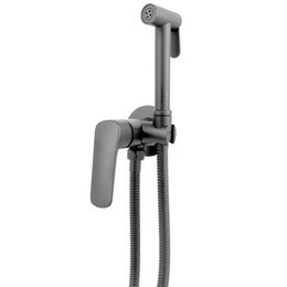 Набор для гигиенического душа Aquatek Вега AQ1019BGM, оружейная сталь фото 