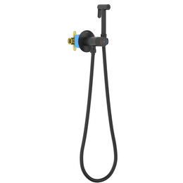 Набор для гигиенического душа Aquatek Бетта AQ1023MB (со скрытой частью) чёрный матовый фото 