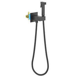 Гигиенический душ Aquatek Лира AQ1025MB (со скрытой частью и прогрессивным картриджем) чёрный матовый фото 