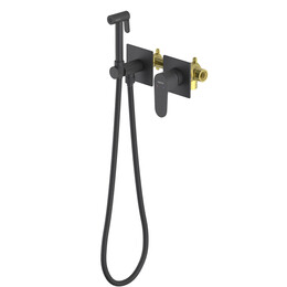 Набор для гигиенического душа Aquatek Оберон AQ1220MB (со скрытой частью) чёрный матовый фото 