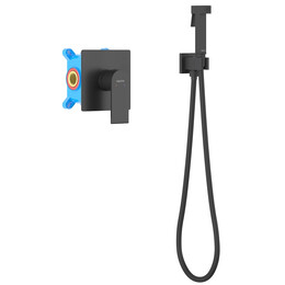 Набор для гигиенического душа Aquatek Лира AQ1419MB (со скрытой частью) чёрный матовый фото 