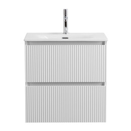 Тумба подвесная с раковиной BelBagno 70 см UNO-MINI-700-2C-SO-BO, Bianco Opaco фото 