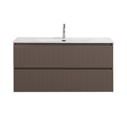 Тумба подвесная с раковиной BelBagno 120 см UNO-1200-2C-SO-СO (раковина CZR-8073-120-1-2) бежевый матовый фото 
