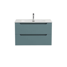 Тумба подвесная с раковиной-столешницей BelBagno 80 см ETNA-800-2C-SO-AO (раковина BB800ETL) голубой матовый фото 