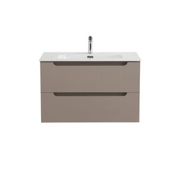 Тумба подвесная с раковиной-столешницей BelBagno 90 см ETNA-900-2C-SO-CO (раковина BB900ETL) бежевый матовый фото 