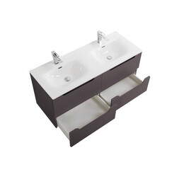 Тумба подвесная с раковиной BelBagno 120 см ETNA-1200-4C-SO-2-GSO (раковина BB-8099-120-2) тёмно-серый матовый фото 