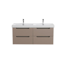 Тумба подвесная с раковиной BelBagno 120 см ETNA-1200-4C-SO-2-CO (раковина BB-8099-120-2) бежевый матовый фото 