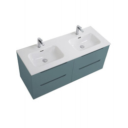 Тумба подвесная с раковиной BelBagno 120 см ETNA-1200-4C-SO-2-AO (раковина BB-8099-120-2) голубой матовый фото 