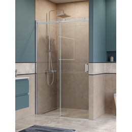 Душевая дверь BelBagno 130 см SOFT_CLOSE-2-BF-1-130-C-Cr, хром/прозрачное фото 