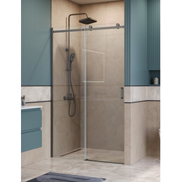 Душевая дверь BelBagno 120 см SOFT_CLOSE-2-BF-1-120-C-GM, оружейная сталь/прозрачное фото 