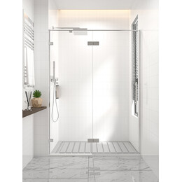 Душевая дверь Veconi Premium Alassio 130 см AL-130-00-CH-C4, хром/прозрачное фото 