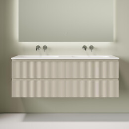 Тумба подвесная с раковиной Sancos Snob T 140 см SNT70CE, Beige Soft (раковина Grace CN7022wx) фото 