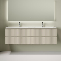 Тумба подвесная с раковиной Sancos Snob T 160 см SNT80CE, Beige Soft (раковина Grace CN7023) фото 