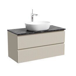 Тумба подвесная с раковиной Sancos Snob R 100 см SNR100CE, Beige Soft (раковина Element CN5010, столешница TT100A1X) фото 