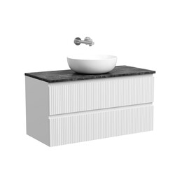 Тумба подвесная с раковиной Sancos Snob R 100 см SNR100W, Bianco (раковина Element CN5024, столешница TT100A1) фото 