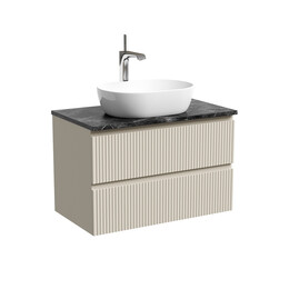 Тумба подвесная с раковиной Sancos Snob R 80 см SNR80CE, Beige Soft (раковина Element CN5010, столешница TT80A1X) фото 