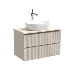 Тумба подвесная с раковиной Sancos Snob R 80 см SNR80CE, Beige Soft (раковина Element CN5010, столешница TT80A2X) фото 