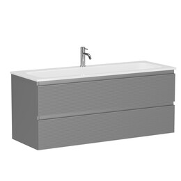 Тумба подвесная с раковиной Sancos Folk 120 см FL120ES, Ergraut soft (раковина Grace ​CN7017​) фото 