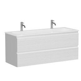 Тумба подвесная с раковиной Sancos Folk 120 см FL120W, Bianco (раковина Grace ​CN7016​) фото 