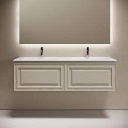 Тумба подвесная с раковиной-столешницей Sancos Very 140 см VR70CE, Beige soft (раковина Grace CN7022​) фото 