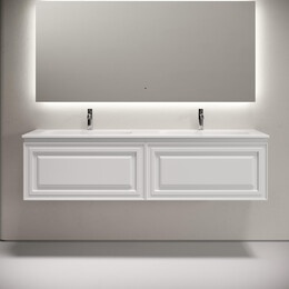 Тумба подвесная с раковиной-столешницей Sancos Very 160 см VR80W, Bianco (раковина Grace ​CN7023​) фото 