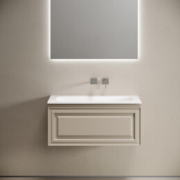 Тумба подвесная с раковиной Sancos Very 90 см VR90CE, Beige soft (раковина Grace ​CN7019wx​) фото 
