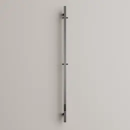 Полотенцесушитель электрический Sancos Linn 1500 мм SC13002GG (скрытое подключение) вороненая сталь фото 