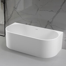 Ванна каменная Vincea Solid Surface 170x80 см VBT-4S07-1700MW, белый матовый фото 