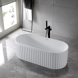 Ванна отдельностоящая Solid Surface Vincea 170x75 см VBT-4S09MW, белый матовый фото 