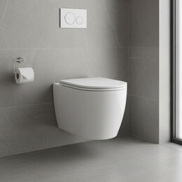 Унитаз подвесной безободковый Grohe Clova Ceramic Oval 422813000P с крышкой микролифт фото 