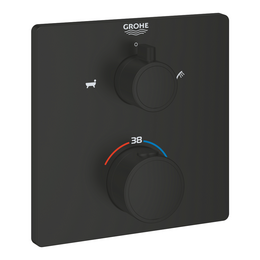 Смеситель для ванны Grohe Grohtherm 1022112430, чёрный матовый фото 