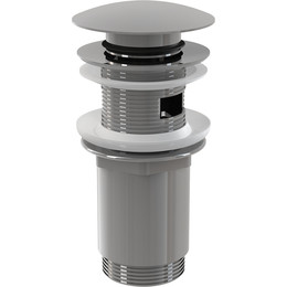 Донный клапан AlcaPlast A392C click/clack 5/4", цельнометаллический с большой заглушкой фото 